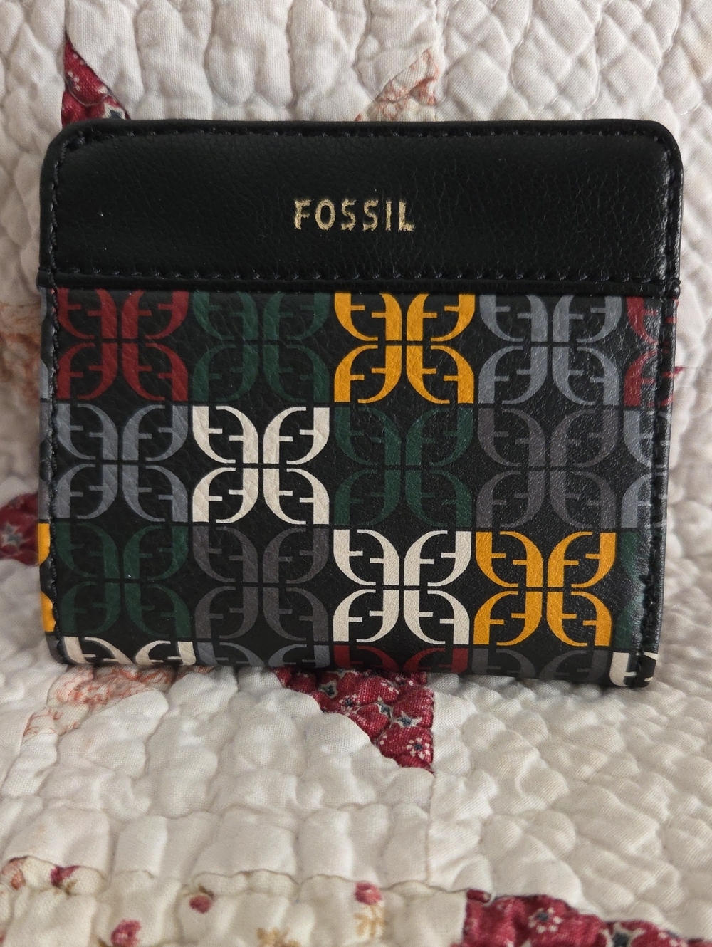 Fossil Women's Multicolor Patterned Card Wallet